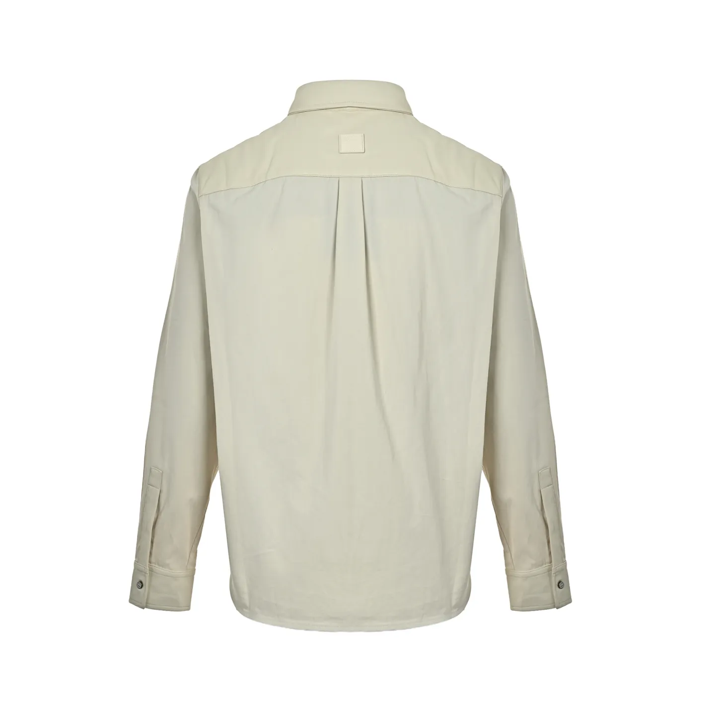 Louis Vuitton/Louis Vuitton 26Fw mixed leather embroidered logo shirt jacket